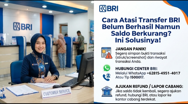 transaksi di BRImo sedang diproses tapi saldo sudah terpotong? Ini solusinya ya