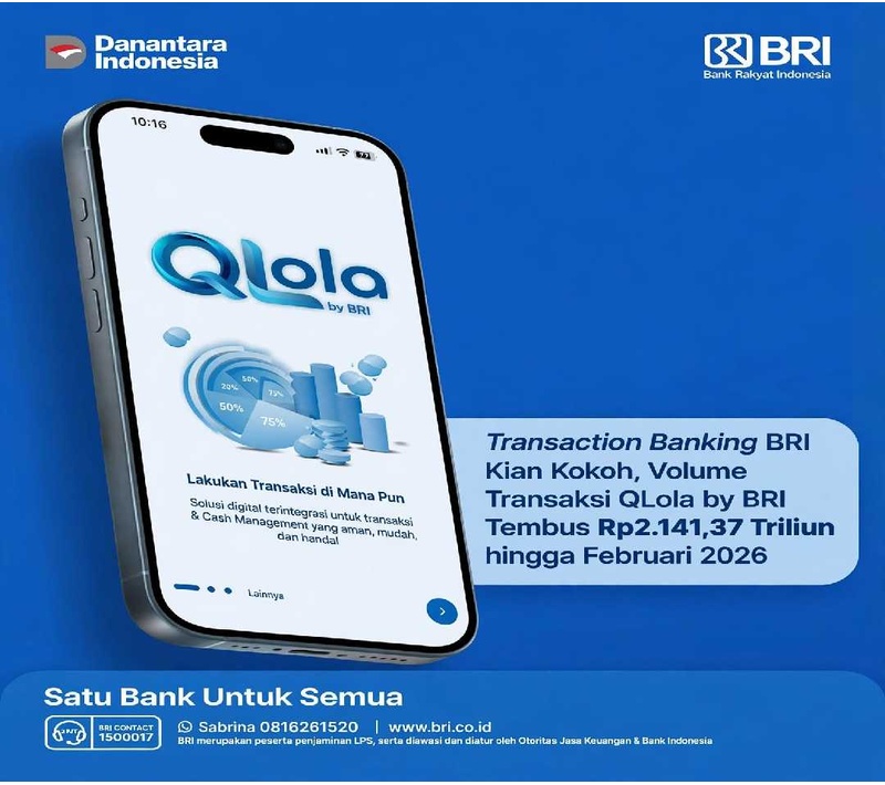 Cara Aktivasi Soft Token (IB Token) QLola, menghubungi CS BRI melalui WhatsApp resmi di nomor 0816-261-520 Qlola 0816-261-520. P