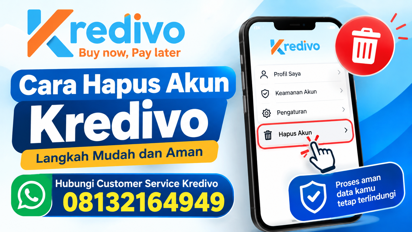Tips Cara Menonaktifkan AKun Kredivo dan Hapus Data Akun Kredivo 