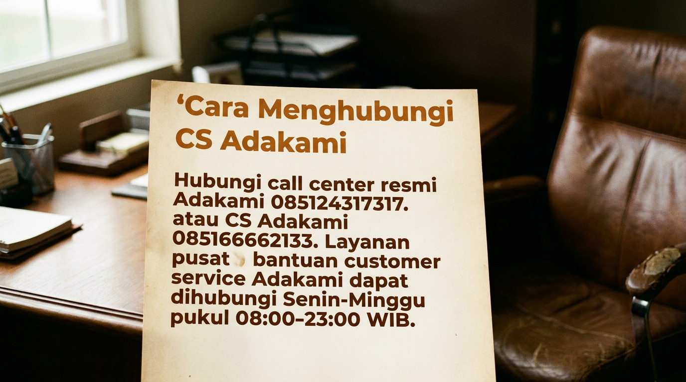 Cara menghubungi Call Center Adakami 